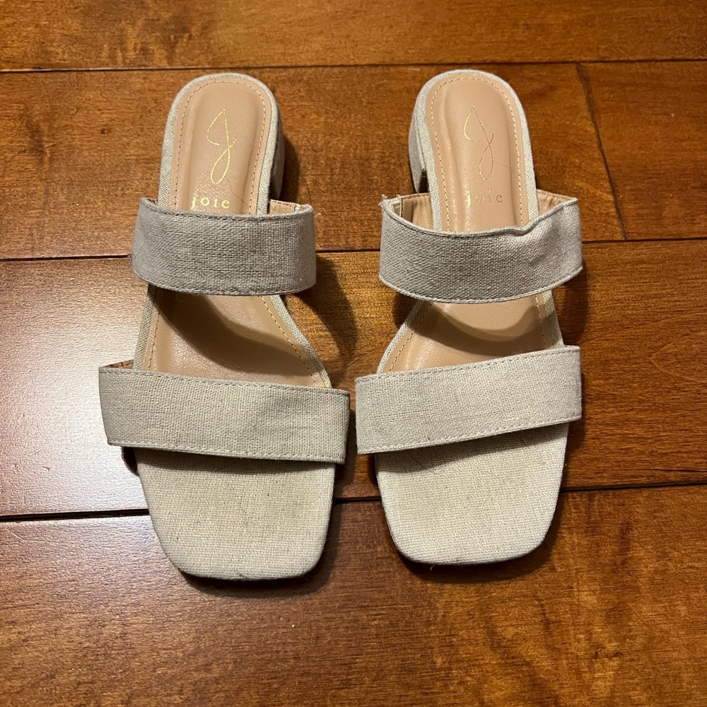 Joie Women's Tan linen Sandals 7.5